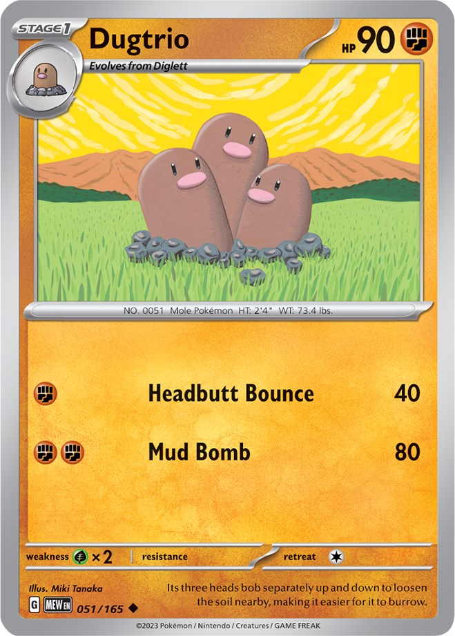 Dugtrio (051/165) [Scarlet & Violet: 151] | Dumpster Cat Games