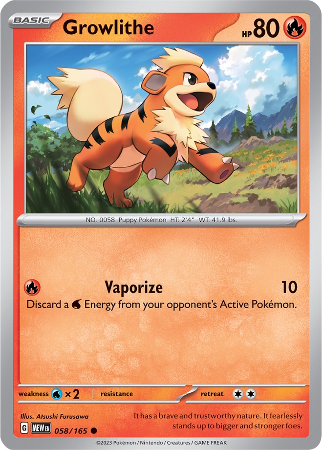 Growlithe (058/165) [Scarlet & Violet: 151] | Dumpster Cat Games