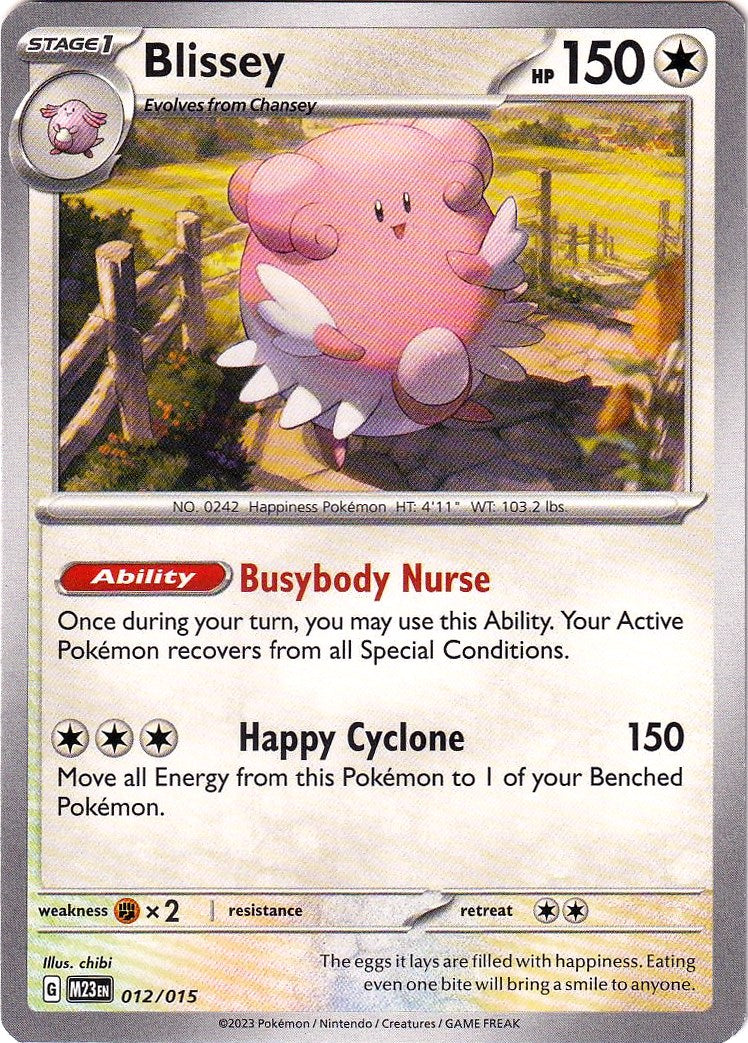 Blissey (012/015) [McDonald's Promos: 2023 Collection] | Dumpster Cat Games