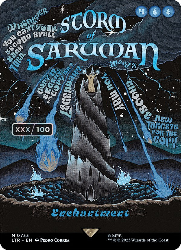 Storm of Saruman (Borderless Poster) (Serialized) [The Lord of the Rings: Tales of Middle-Earth] | Dumpster Cat Games