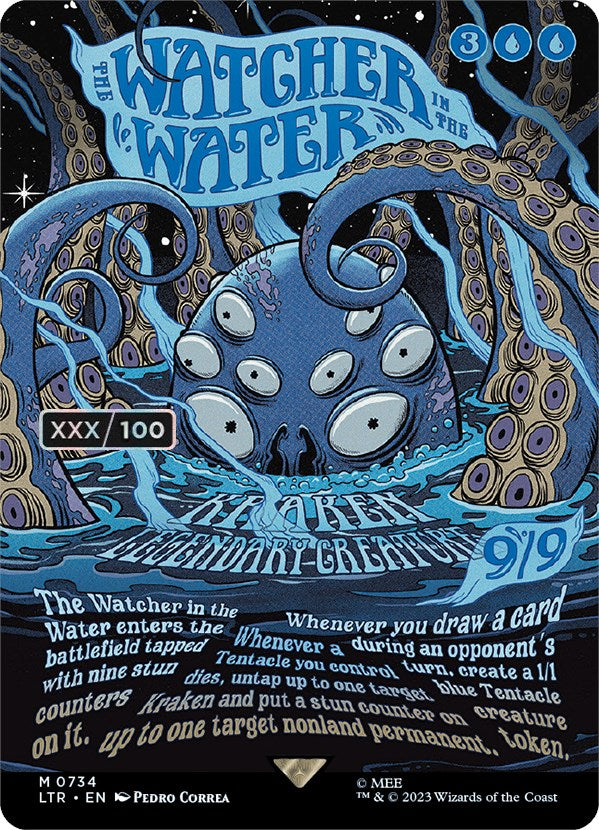 The Watcher in the Water (Borderless Poster) (Serialized) [The Lord of the Rings: Tales of Middle-Earth] | Dumpster Cat Games