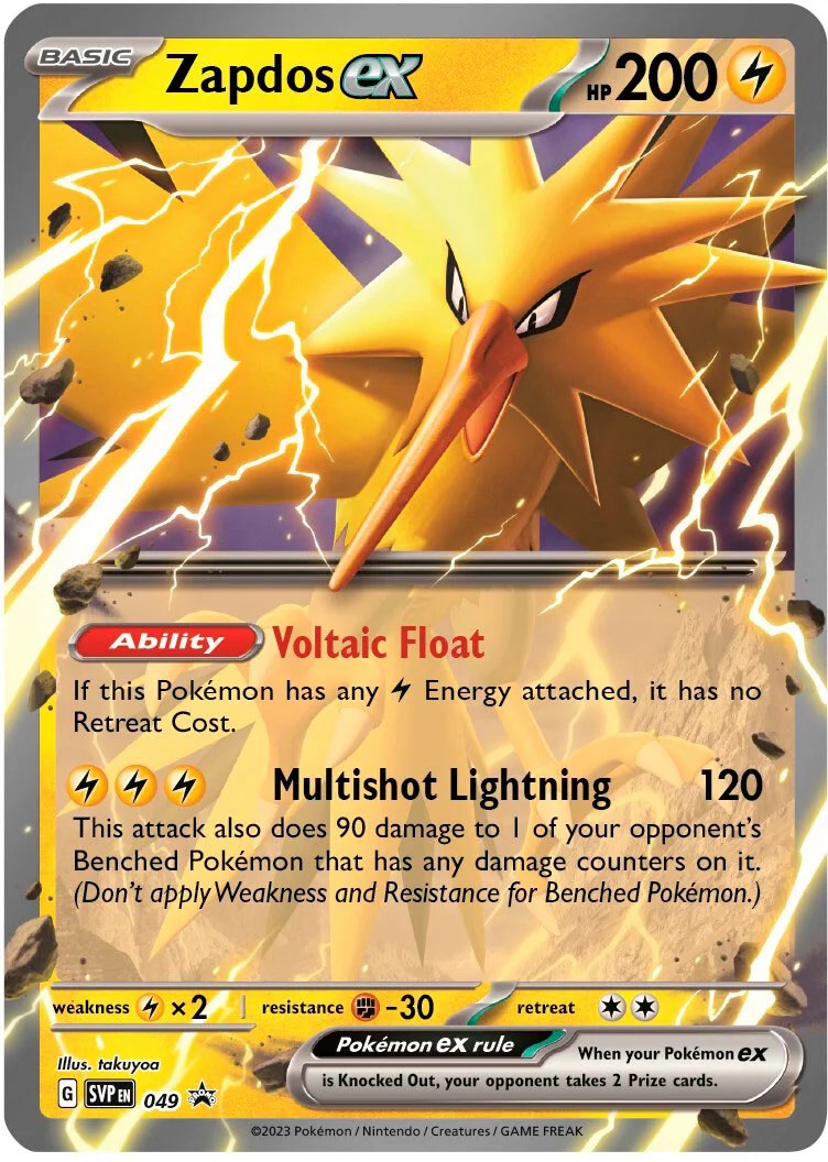 Zapdos ex (049) (Jumbo Card) [Scarlet & Violet: Black Star Promos] | Dumpster Cat Games