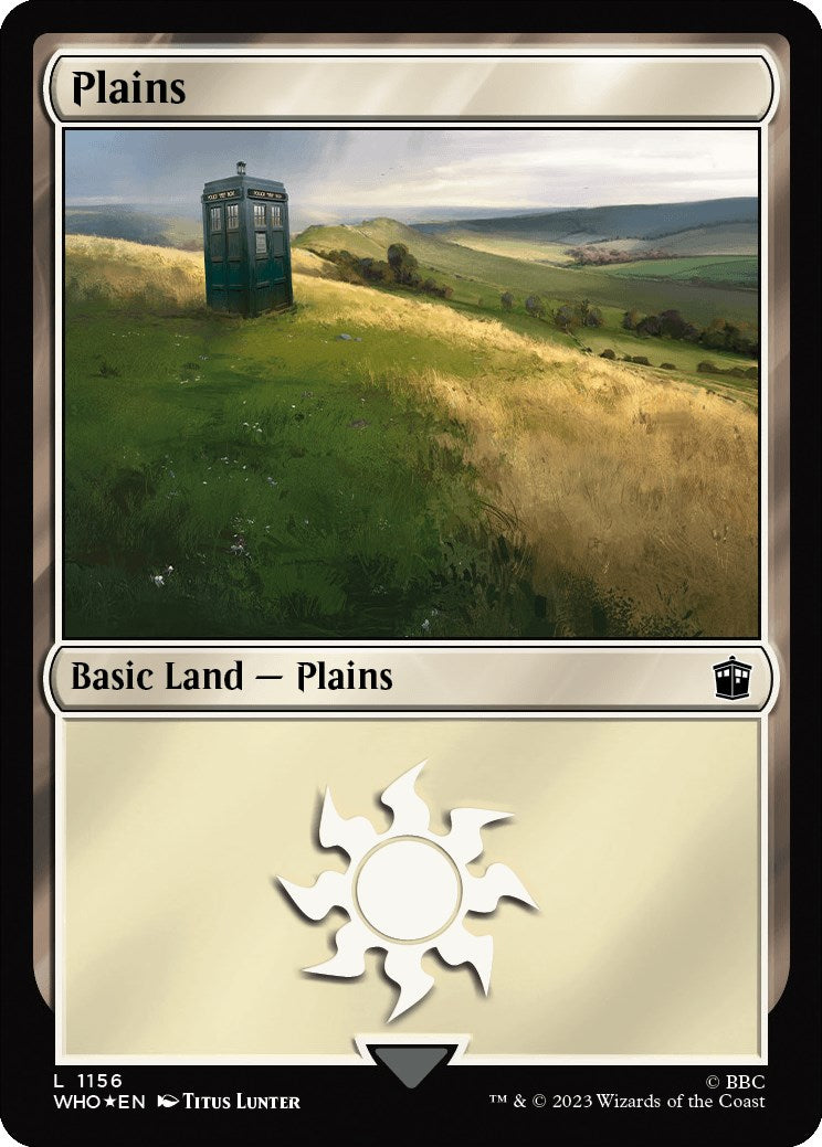 Plains (1156) (Surge Foil) [Doctor Who] | Dumpster Cat Games