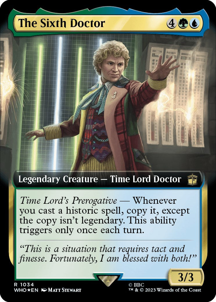 The Sixth Doctor (Extended Art) (Surge Foil) [Doctor Who] | Dumpster Cat Games