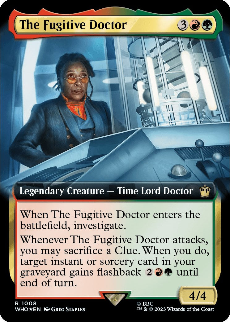 The Fugitive Doctor (Extended Art) (Surge Foil) [Doctor Who] | Dumpster Cat Games