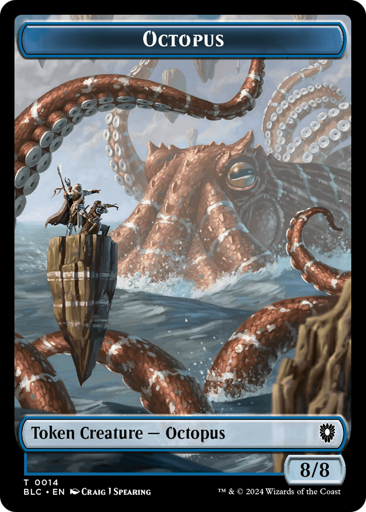 Octopus // Rabbit Double-Sided Token [Bloomburrow Commander Tokens] | Dumpster Cat Games