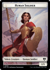 Human Soldier // Elemental (0025) Double-Sided Token [Commander Masters Tokens] | Dumpster Cat Games