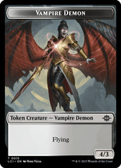 Vampire // Vampire Demon Double-Sided Token [The Lost Caverns of Ixalan Tokens] | Dumpster Cat Games