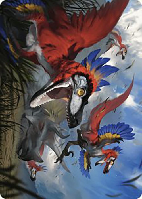 Wrathful Raptors Art Card [The Lost Caverns of Ixalan Art Series] | Dumpster Cat Games