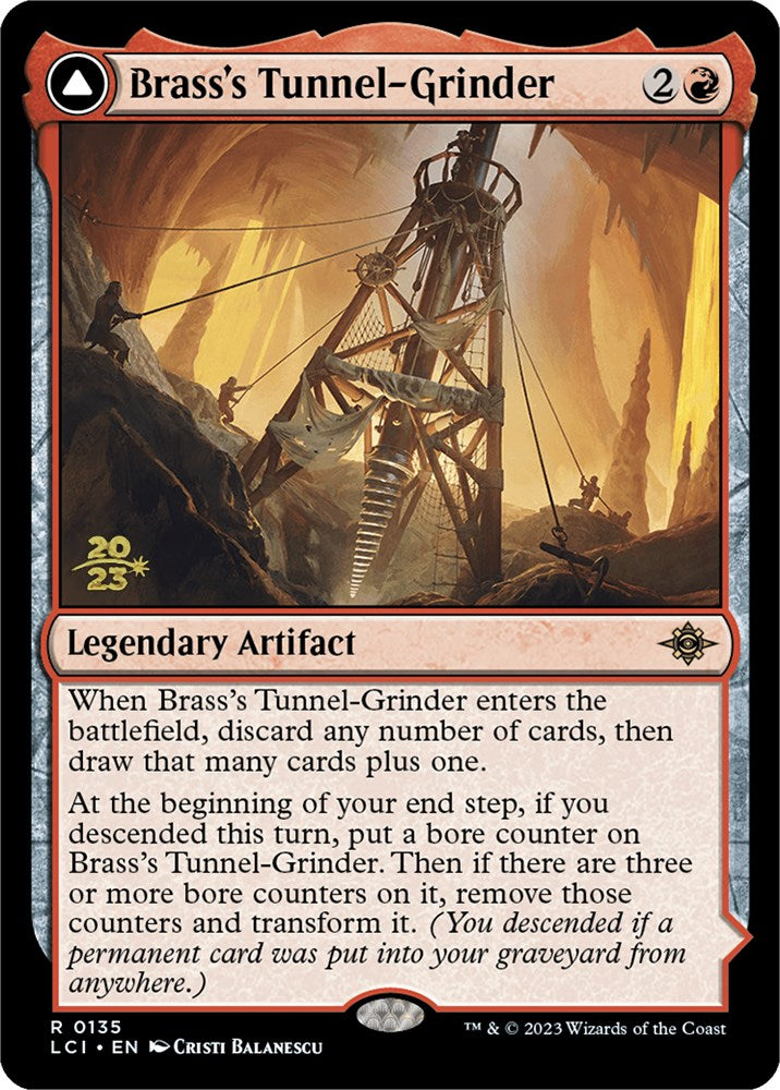 Brass's Tunnel-Grinder // Tecutlan, the Searing Rift [The Lost Caverns of Ixalan Prerelease Cards] | Dumpster Cat Games