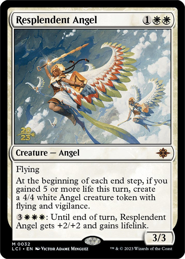 Resplendent Angel (LCI) [The Lost Caverns of Ixalan Prerelease Cards] | Dumpster Cat Games