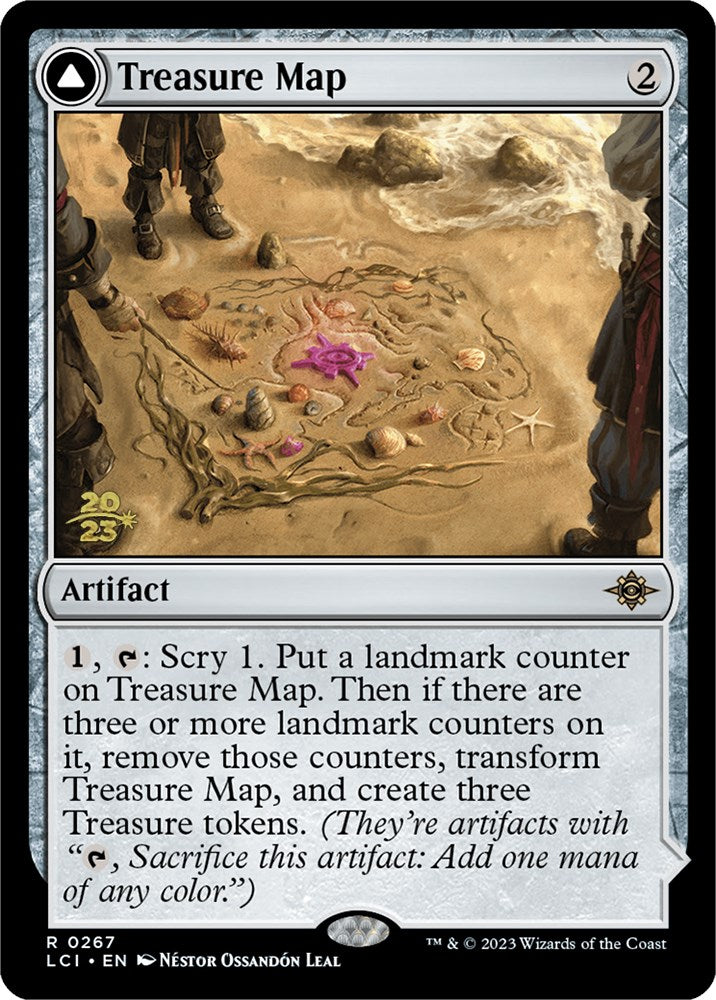 Treasure Map // Treasure Cove [The Lost Caverns of Ixalan Prerelease Cards] | Dumpster Cat Games