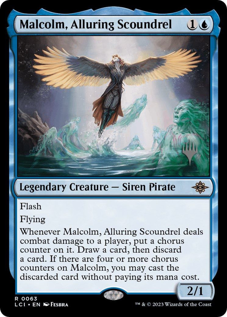 Malcolm, Alluring Scoundrel (Promo Pack) [The Lost Caverns of Ixalan Promos] | Dumpster Cat Games