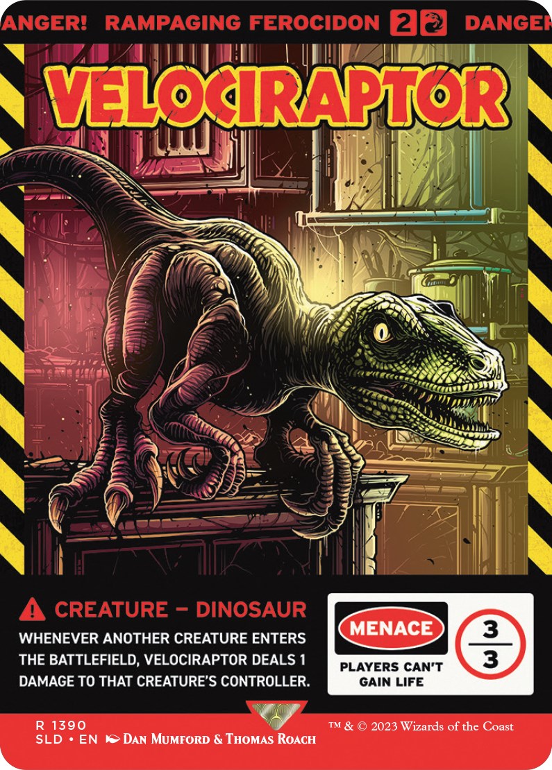 Velociraptor - Rampaging Ferocidon [Secret Lair Drop Series] | Dumpster Cat Games