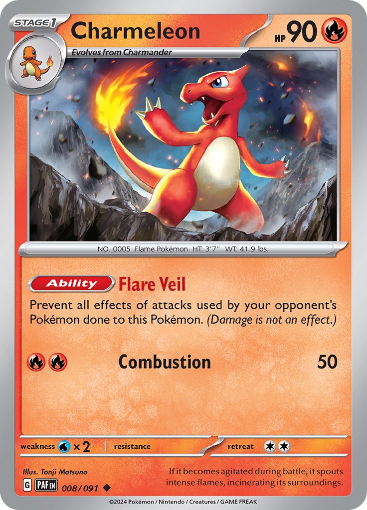 Charmeleon (008/091) [Scarlet & Violet: Paldean Fates] | Dumpster Cat Games