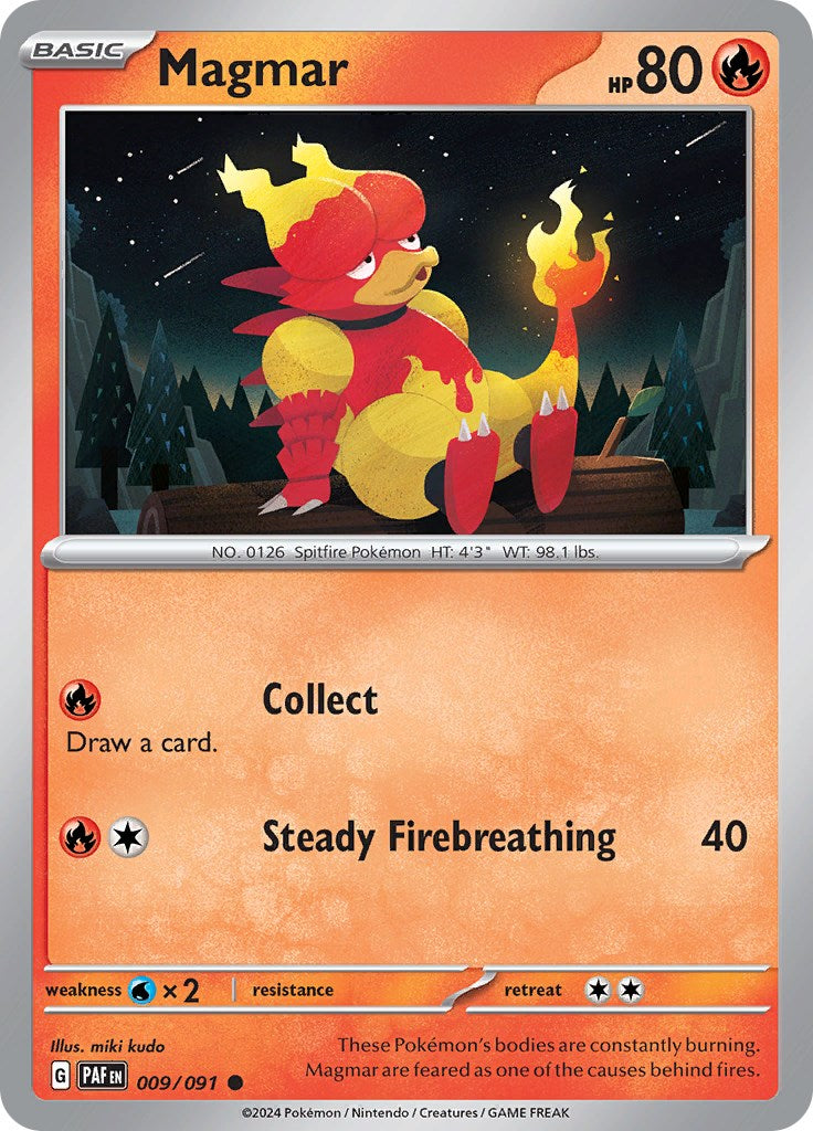 Magmar (009/091) [Scarlet & Violet: Paldean Fates] | Dumpster Cat Games