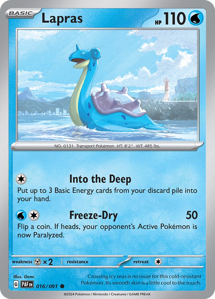 Lapras (016/091) [Scarlet & Violet: Paldean Fates] | Dumpster Cat Games