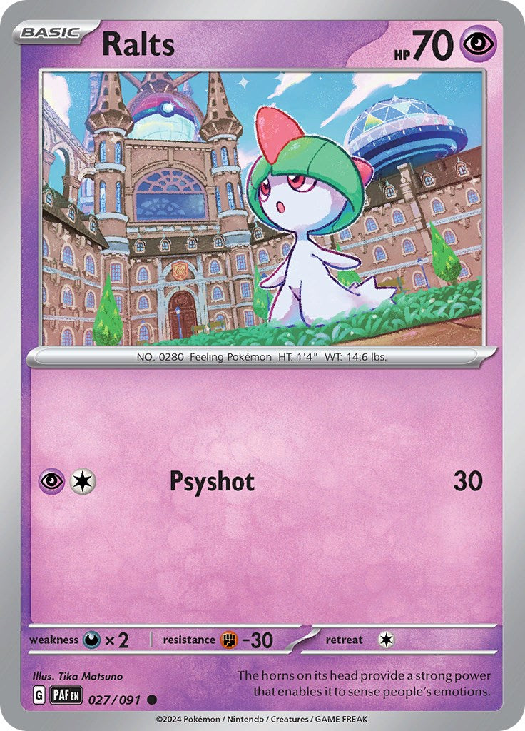 Ralts (027/091) [Scarlet & Violet: Paldean Fates] | Dumpster Cat Games