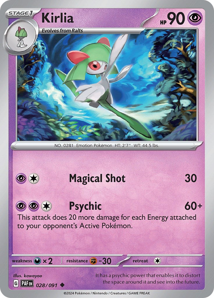 Kirlia (028/091) [Scarlet & Violet: Paldean Fates] | Dumpster Cat Games