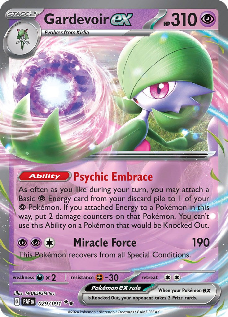 Gardevoir ex (029/091) [Scarlet & Violet: Paldean Fates] | Dumpster Cat Games