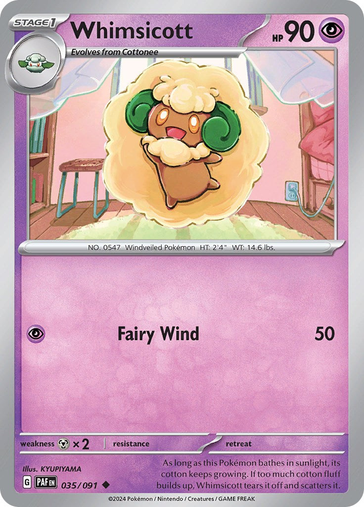 Whimsicott (035/091) [Scarlet & Violet: Paldean Fates] | Dumpster Cat Games