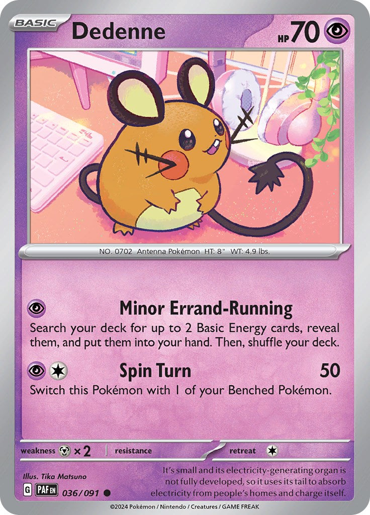 Dedenne (036/091) [Scarlet & Violet: Paldean Fates] | Dumpster Cat Games