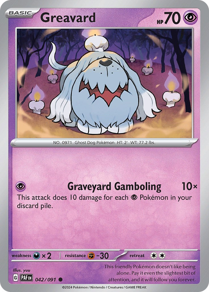 Greavard (042/091) [Scarlet & Violet: Paldean Fates] | Dumpster Cat Games