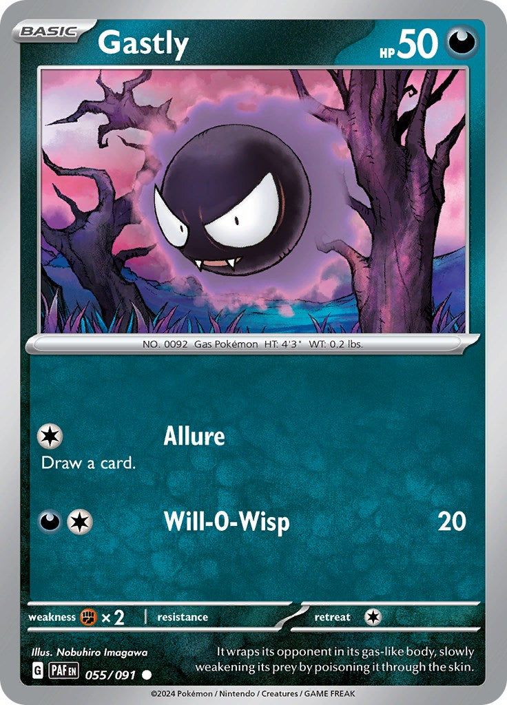 Gastly (055/091) [Scarlet & Violet: Paldean Fates] | Dumpster Cat Games