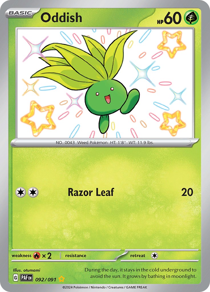 Oddish (092/091) [Scarlet & Violet: Paldean Fates] | Dumpster Cat Games