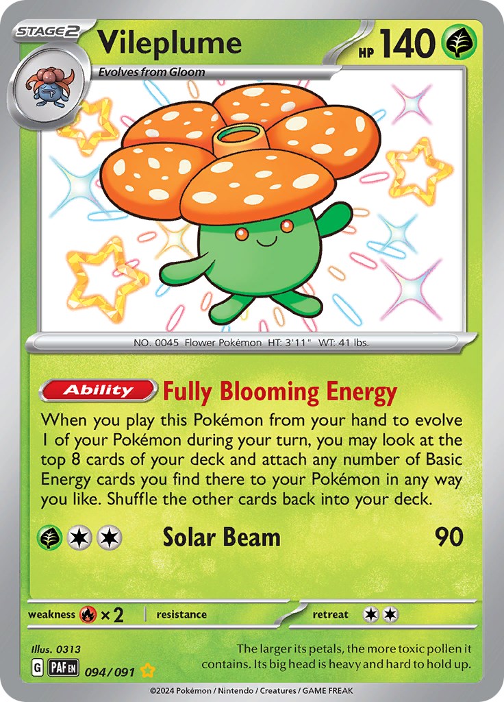 Vileplume (094/091) [Scarlet & Violet: Paldean Fates] | Dumpster Cat Games