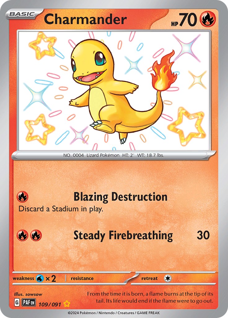 Charmander (109/091) [Scarlet & Violet: Paldean Fates] | Dumpster Cat Games