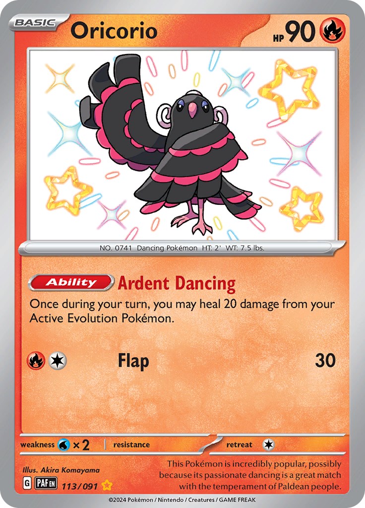 Oricorio (113/091) [Scarlet & Violet: Paldean Fates] | Dumpster Cat Games