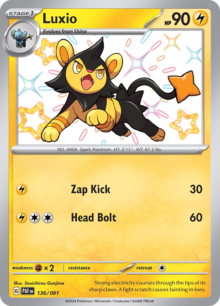 Luxio (136/091) [Scarlet & Violet: Paldean Fates] | Dumpster Cat Games