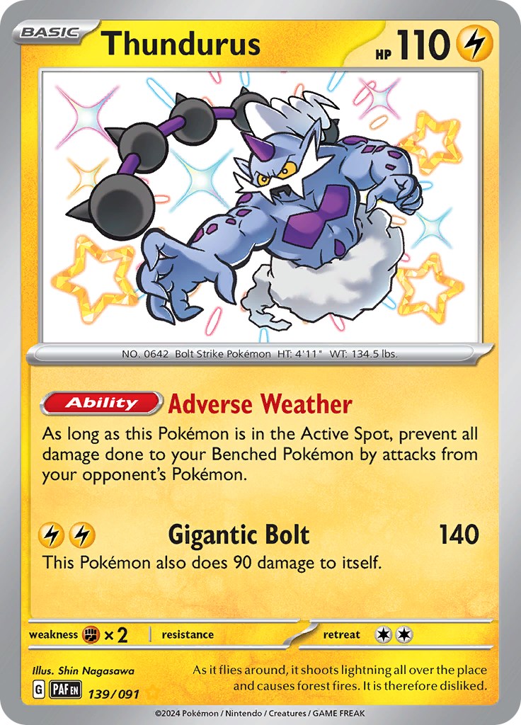 Thundurus (139/091) [Scarlet & Violet: Paldean Fates] | Dumpster Cat Games