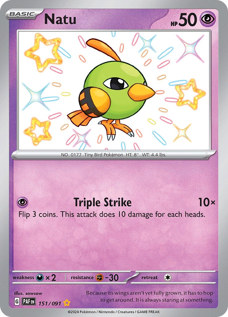 Natu (151/091) [Scarlet & Violet: Paldean Fates] | Dumpster Cat Games