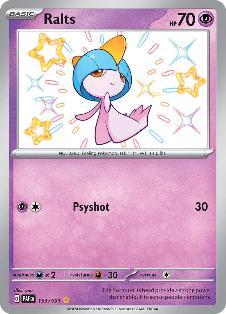 Ralts (153/091) [Scarlet & Violet: Paldean Fates] | Dumpster Cat Games