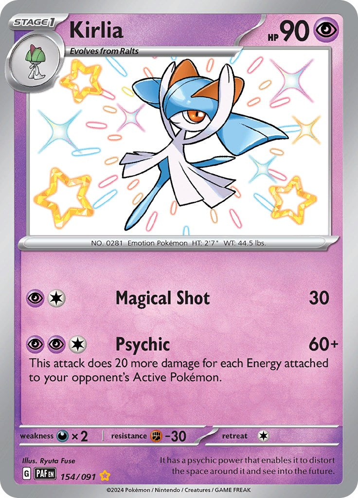 Kirlia (154/091) [Scarlet & Violet: Paldean Fates] | Dumpster Cat Games