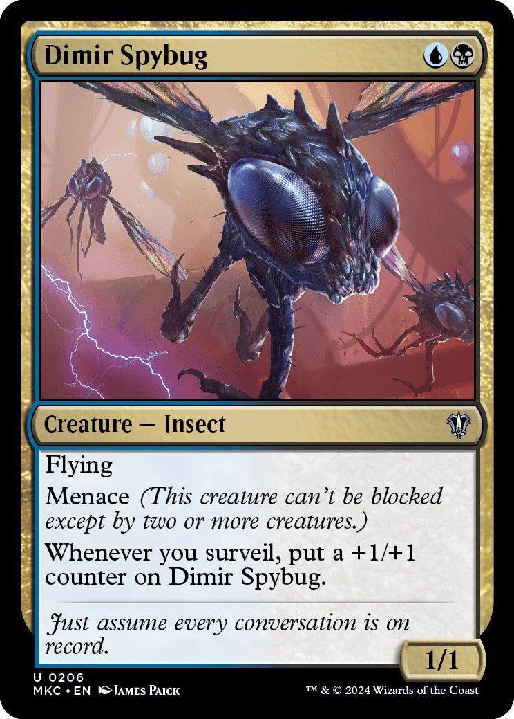 Dimir Spybug [Murders at Karlov Manor Commander] | Dumpster Cat Games