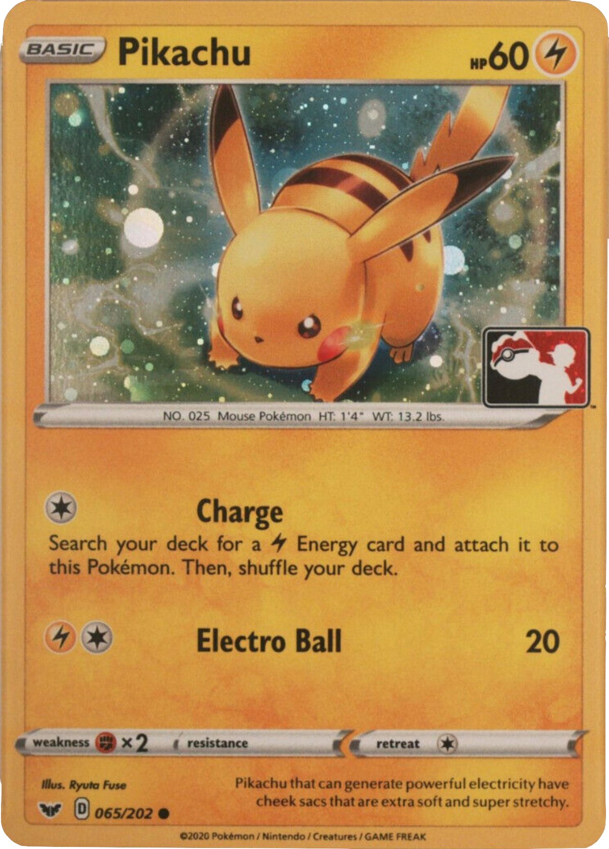 Pikachu (065/202) (Cosmos Holo) [League & Championship Cards] | Dumpster Cat Games