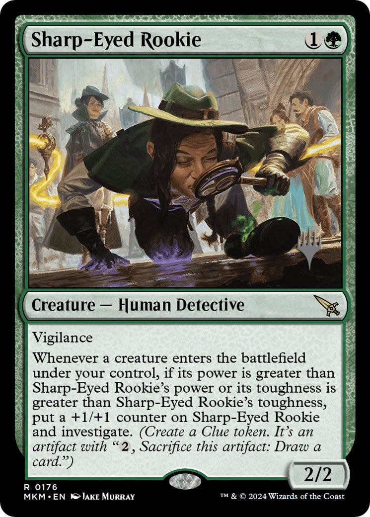 Sharp-Eyed Rookie (Promo Pack) [Murders at Karlov Manor Promos] | Dumpster Cat Games