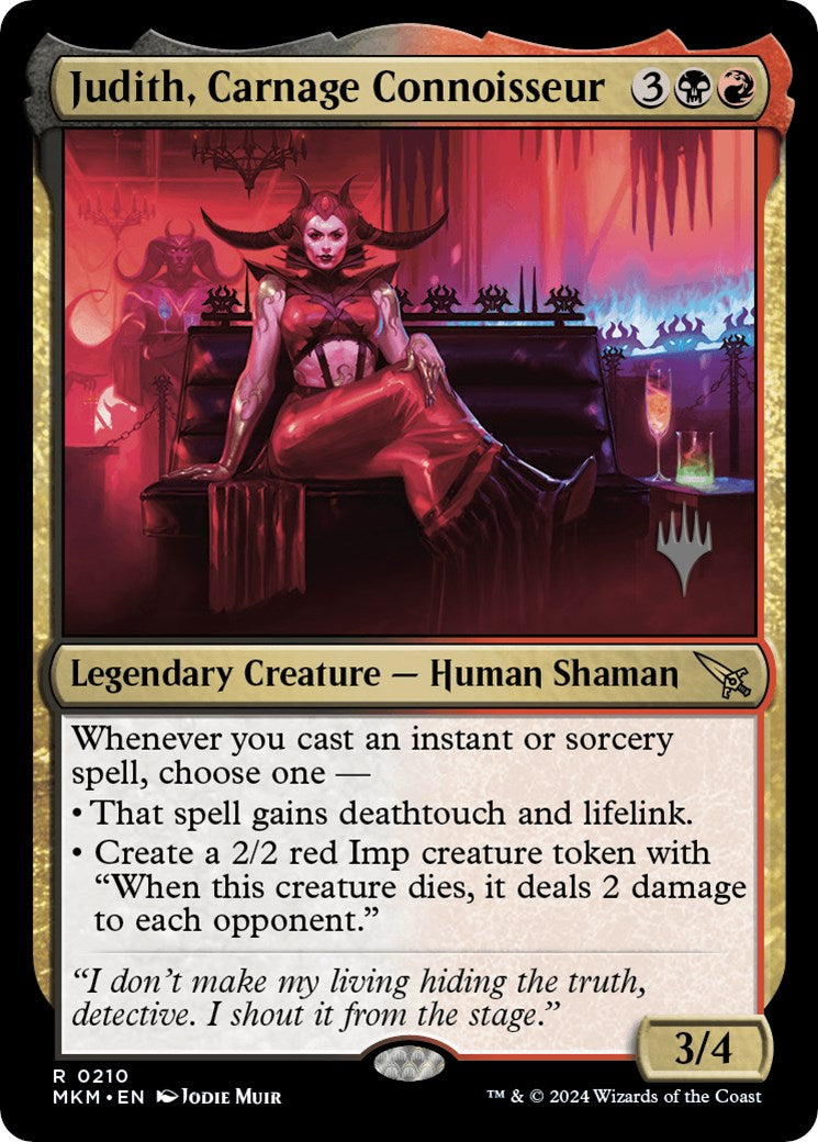 Judith, Carnage Connoisseur (Promo Pack) [Murders at Karlov Manor Promos] | Dumpster Cat Games