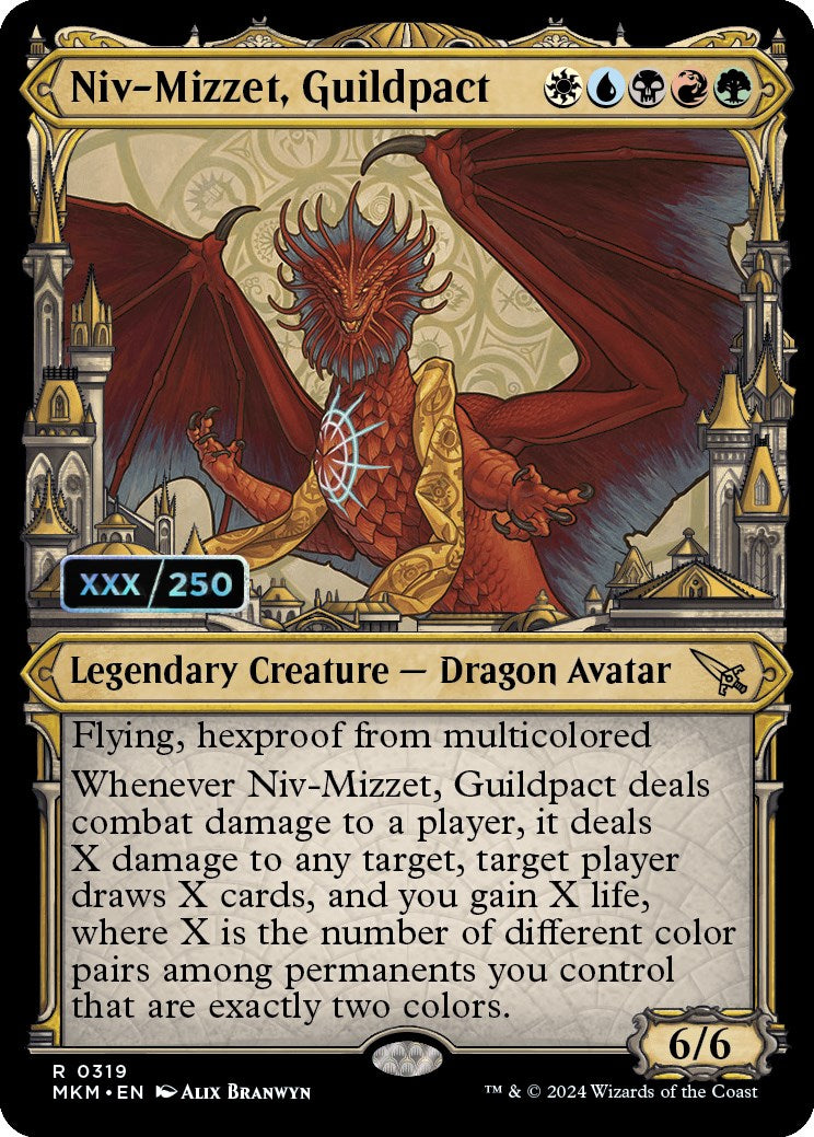 Niv-Mizzet, Guildpact (Serialized) [Murders at Karlov Manor] | Dumpster Cat Games