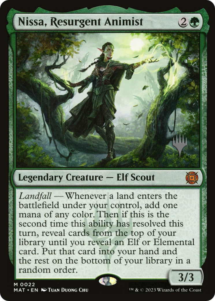 Nissa, Resurgent Animist (Promo Pack) [Murders at Karlov Manor Promos] | Dumpster Cat Games