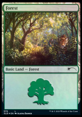 Forest (Cats) (576) [Secret Lair Drop Promos] | Dumpster Cat Games