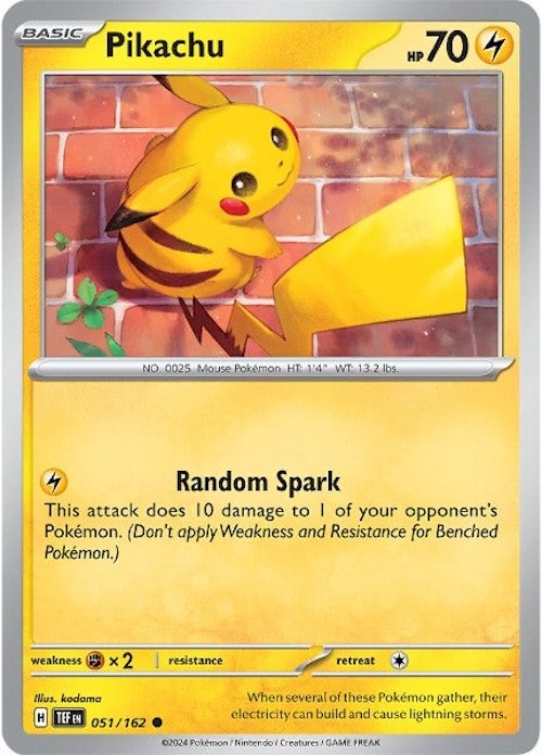 Pikachu (051/162) [Scarlet & Violet: Temporal Forces] | Dumpster Cat Games