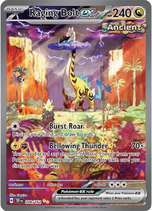 Raging Bolt ex (208/162) [Scarlet & Violet: Temporal Forces] | Dumpster Cat Games