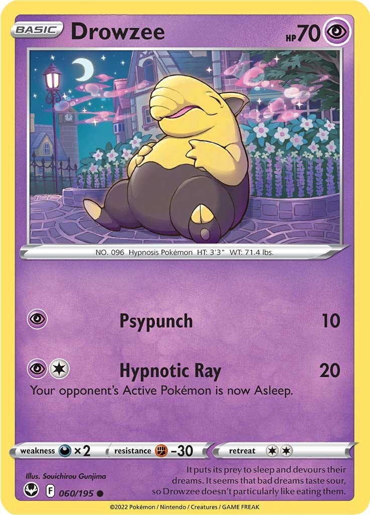 Drowzee (060/195) [Sword & Shield: Silver Tempest] | Dumpster Cat Games