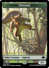 Zombie // Squirrel Double-Sided Token [Dominaria Remastered Tokens] | Dumpster Cat Games