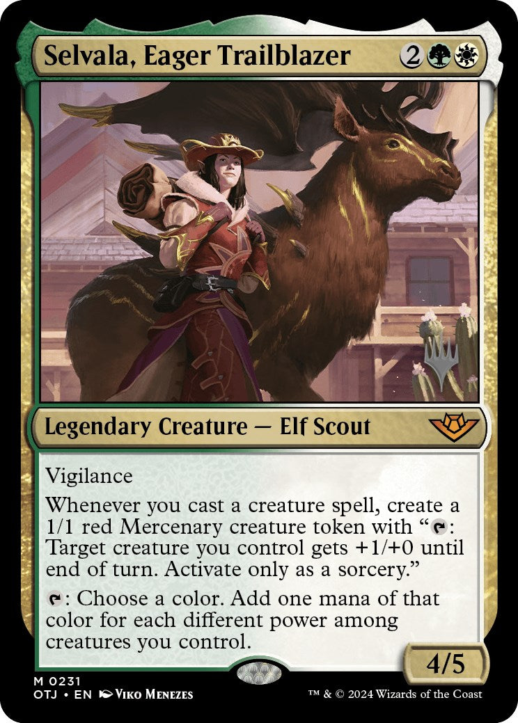 Selvala, Eager Trailblazer (Promo Pack) [Outlaws of Thunder Junction Promos] | Dumpster Cat Games