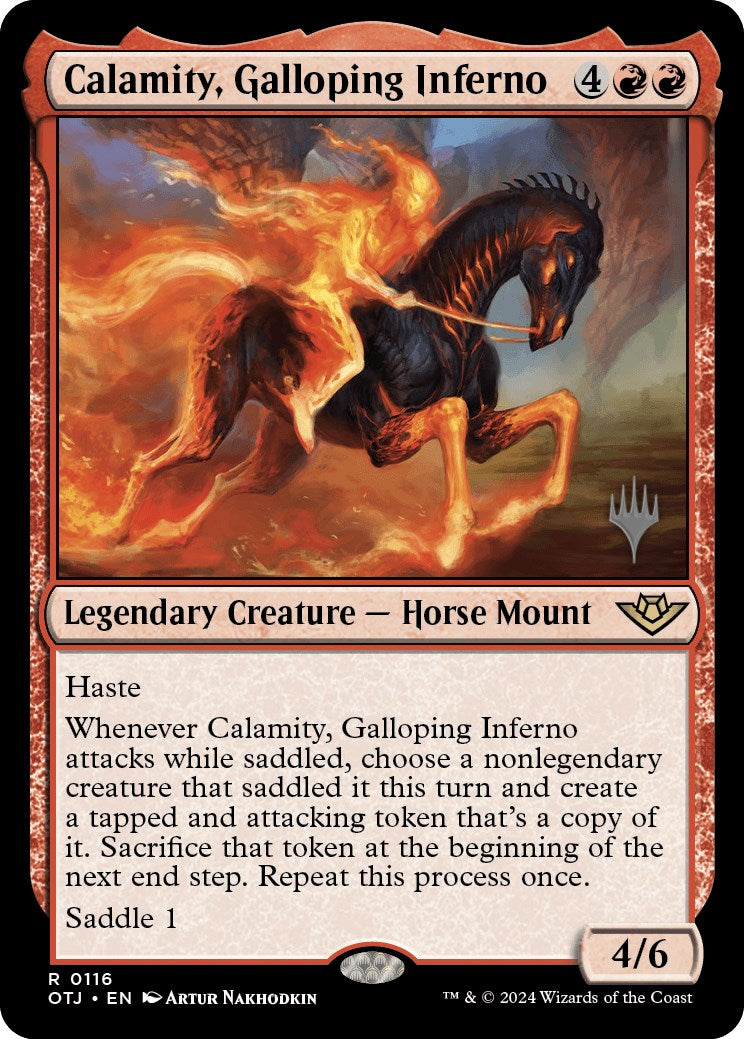 Calamity, Galloping Inferno (Promo Pack) [Outlaws of Thunder Junction Promos] | Dumpster Cat Games